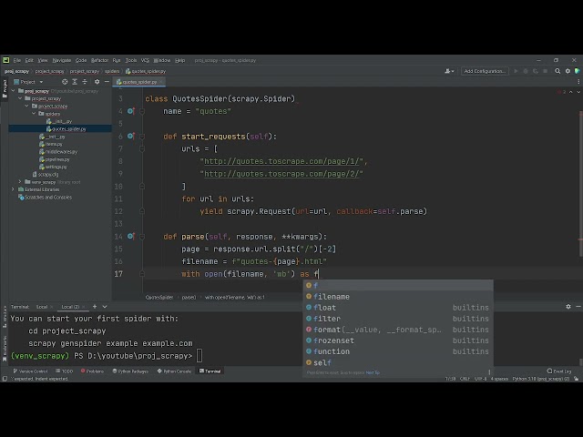 144 - Spider no Scrapy Python