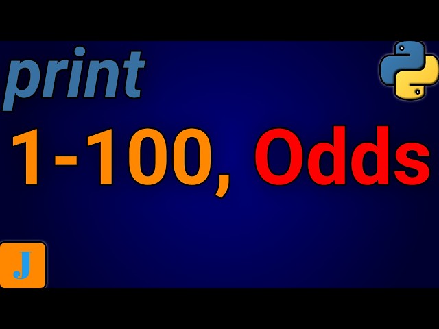 Write A Python Program To Print Odd Numbers From 1 To 100