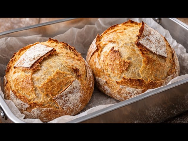 Bakeries Don’t Want You to See This❗️4-Ingredient No-Knead Bread. 💯
