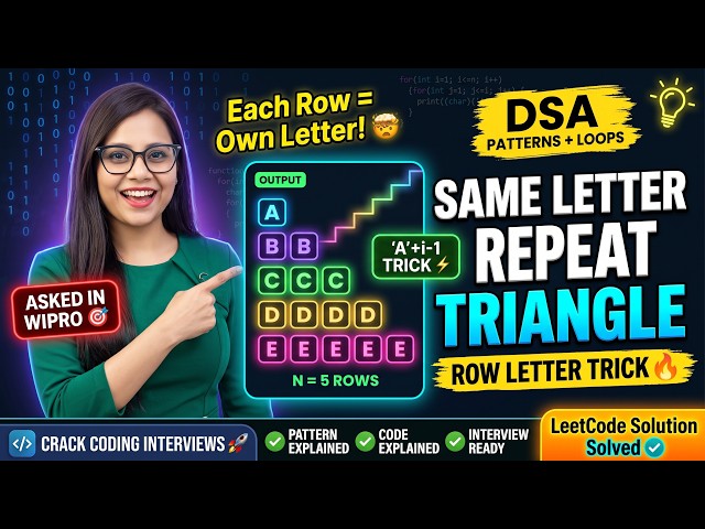 A BB CCC DDDD EEEEE Pattern in Java | Row Letter Trick EXPLAINED #dsa #java #viralvideo #leetcode