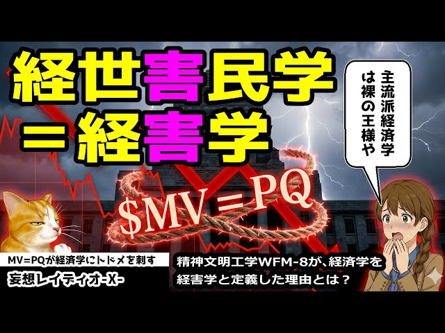 フィッシャーの交換方程式で破綻する財務省と政府_経世害民のリカバリー、CARE-UBIインフレしない実需ユニバーサル・ベーシックインカムとは？ (WFM-8 / 妄想レイディオX)