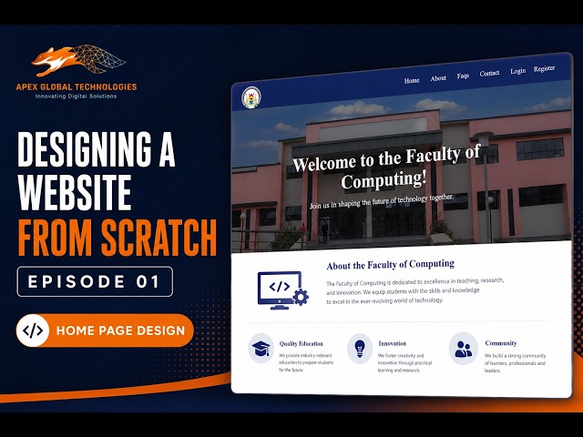 HTML And CSS Series Episode 02: Designing A Website From Scratch | Home Page Part One