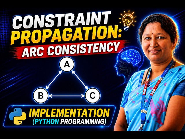 Constraint Propagation: Arc Consistency Implementation (Python Programming) | CSP in AI