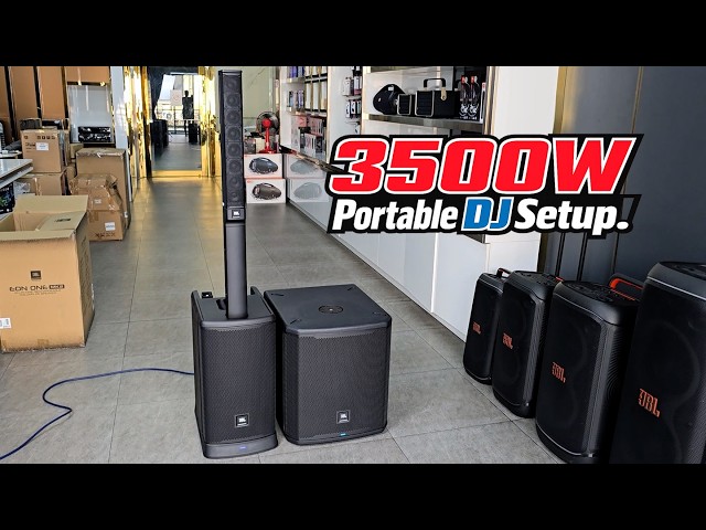 Portable DJ System Setup! JBL EON ONE MK2 & PRX915XLF Subwoofer