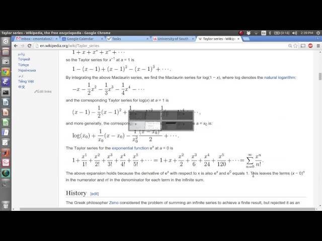 MATLAB Help - Taylor Series Expansion