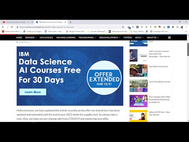 IBM Data Science | Artificial Intelligence Programs Free for 30 days
