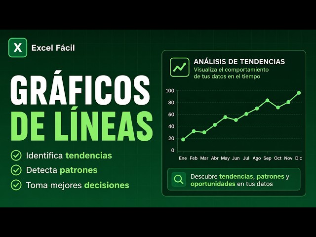 GRÁFICOS DE LÍNEAS en Excel, analiza TENDENCIAS y PATRONES 📈