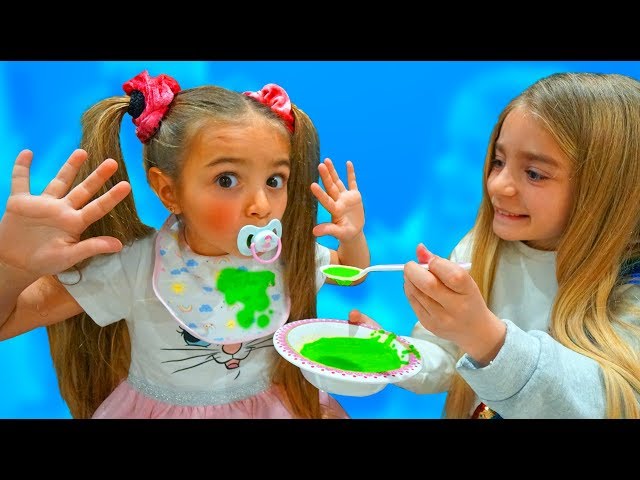 Claudia pretend play bebé y Gisele su mamá Las Ratitas