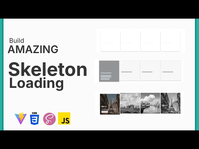 Build a Modern Skeleton Loading UI for Cards | HTML CSS Javascript