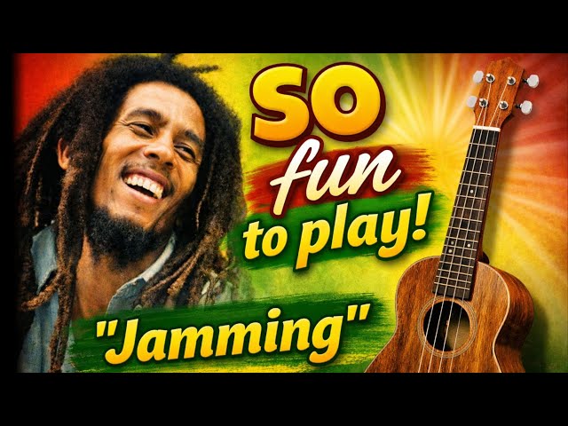 Bob Marley “Jamming” Ukulele Lesson + Play Along (Easy Reggae Strum)