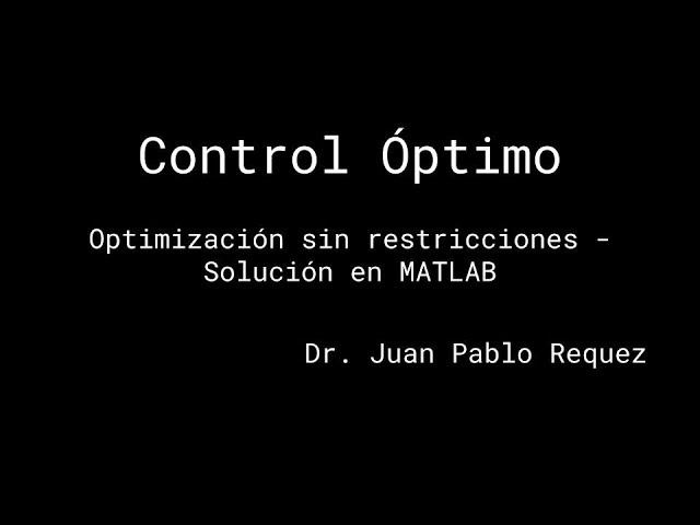 Optimización sin restricciones - fminunc en MATLAB