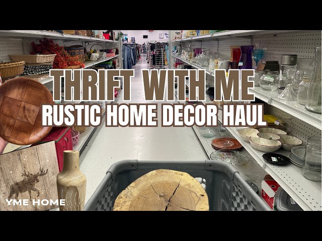 *NEW* Thrifting at GOODWILL for RUSTIC WINTER DECOR/ Home Decor Thrift with Me & HAUL
