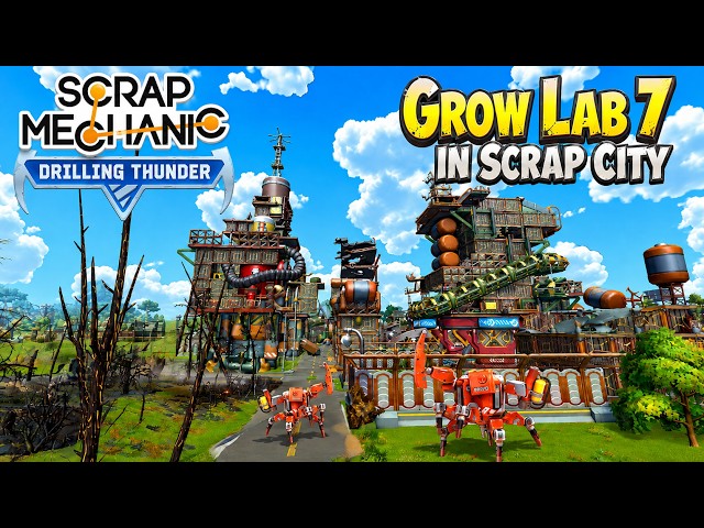 60 Broccoli Nightmare Raid and Grow Lab 7 is Crazy Aggressive - Scrap Mechanic: Drilling Thunder