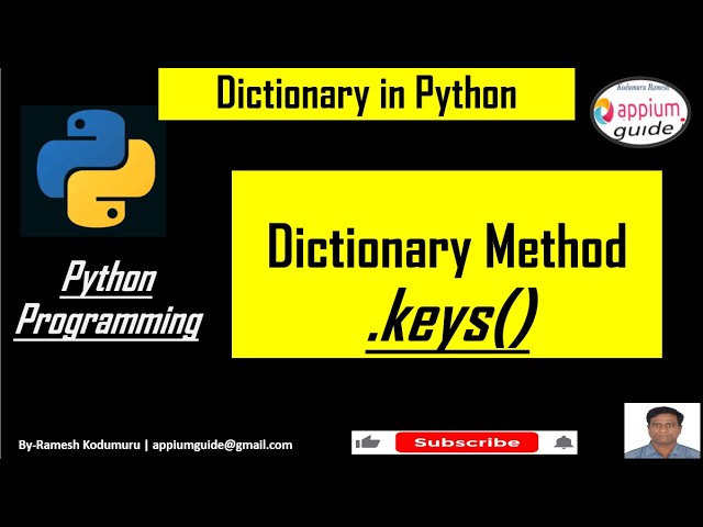Python Dictionary #3 | keys() Method