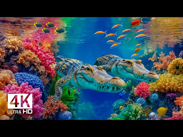 Coral Reef World 4K 🐠 Colorful Tropical Fish & Soothing Ocean Sounds for Peaceful Relaxation