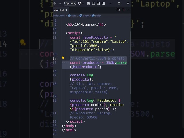 De texto a objeto en JavaScript con JSON.parse 🚀