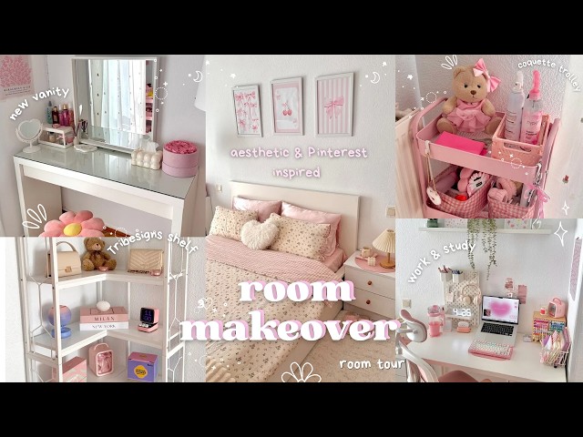extreme room makeover 2026🎀 aesthetic & Pinterest inspired | IKEA shopping 🛒 coquette & minimalist🌷