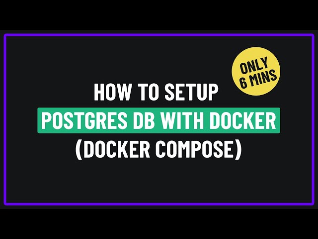 Your First Docker Container: PostgreSQL with Docker Compose