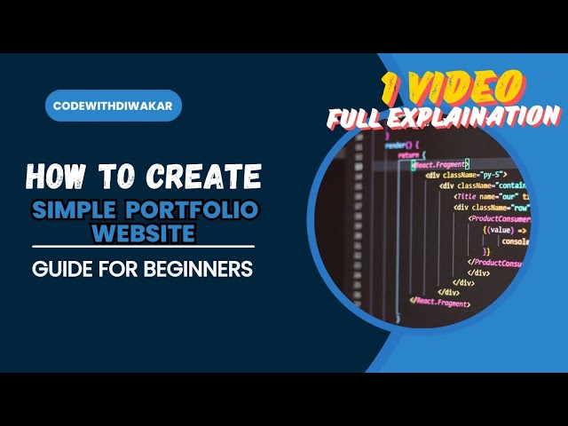 Simple Way To Create Portfolio Websites Guide For Beginners .