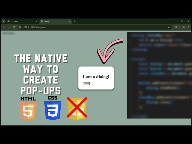 The HTML Dialog Element  #html #dialog #coding #popular #new #webdesign #htmlcss #programming