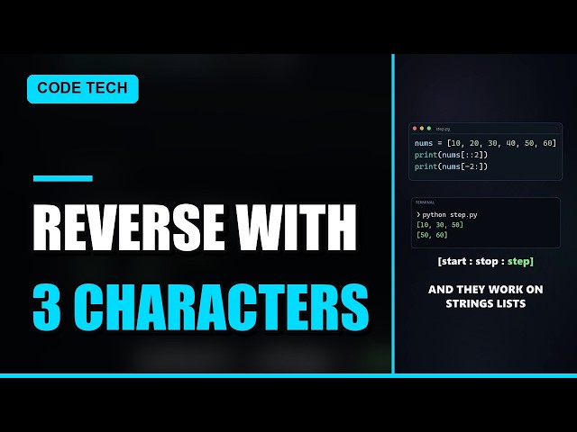 Python Reverses a String With 3 Characters