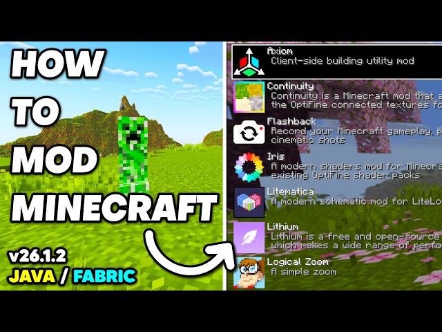 How to Mod Minecraft | Full Manual Guide (Fabric, Java Edition v26.1.2)