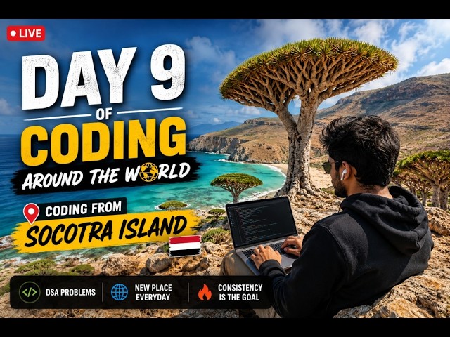 #Day 9 of Coding Around the World 🌍 | Coding from Socotra Island