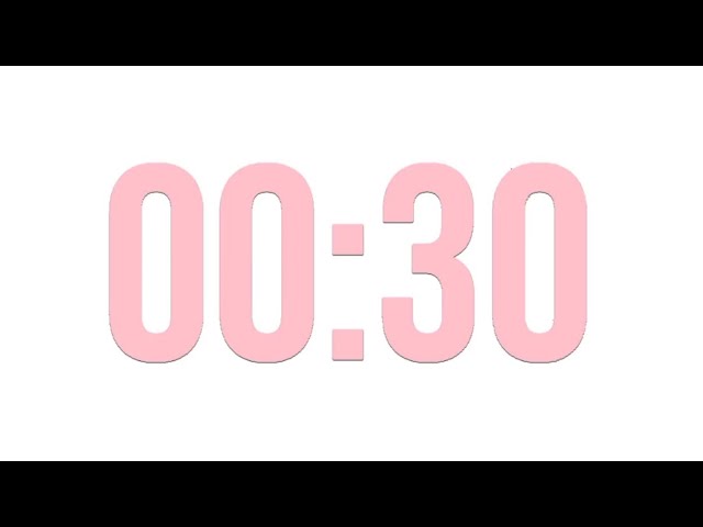 30 Second countdown timer - No sound - Pink Colour