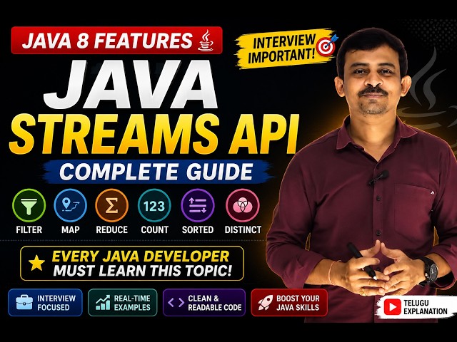 JAVA 8 Streams API in java in telugu