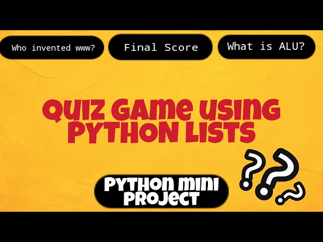 Simple Quiz Game using list data structure | Python Mini Projects | Crazy Coders