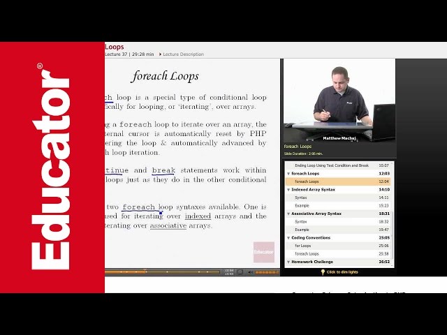 PHP: for and foreach Loops