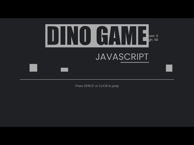 Advanced Dino Game using HTML CSS & JavaScript _  Chrome Dino Game Concept