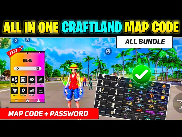 Craftland All In One Map Code || Craftland Map Code || Free Fire Craftland Code || FF Craftland Map