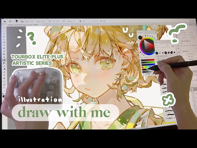 draw with me // TourBox Elite Plus Artistic Review ✨ OC