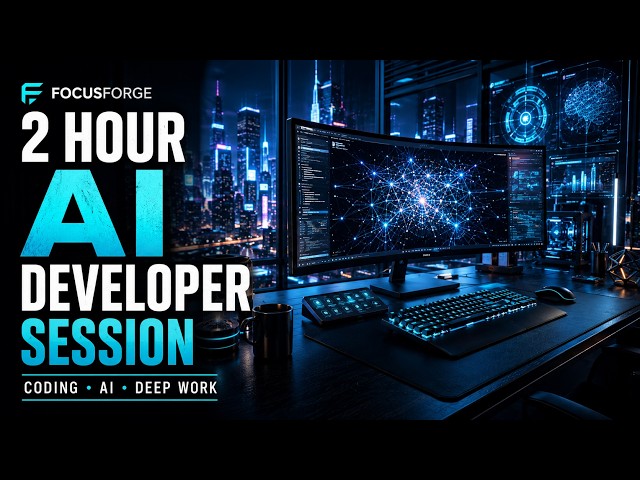2 Hour AI Developer Session Vol. 3 | Futuristic Focus Music for Coding, Programming & Deep Work