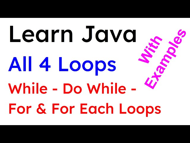 Learn Java Loops - Java Tutorial for Beginners