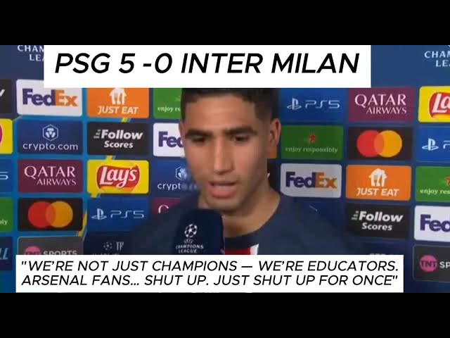 Post Match Interview with Hakimi After CL Final: “5-0? That Was a Warm-Up — Mbappé Held Us Back!”