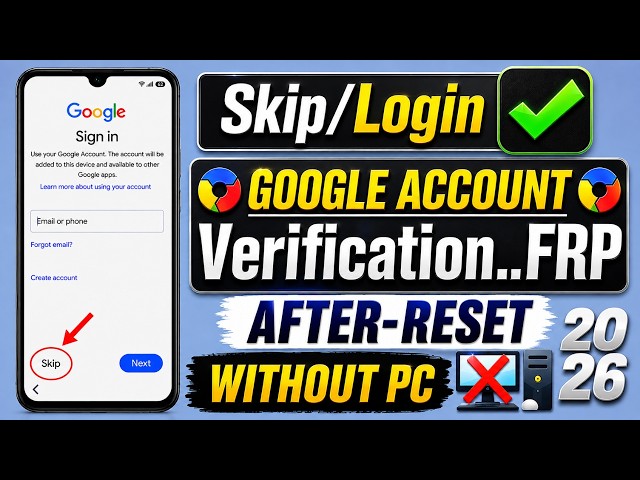 How To Skip Google Sign in After Factory Reset 2026 | FRP Lock Removal | Without PC | New Trick 26 🔥