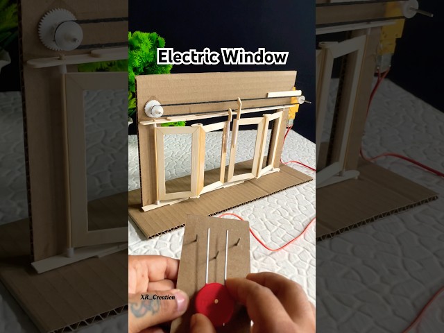 #Electic Window with Dc motor | #dcmotor #youtubeshorts #tech #motor #shorts #dcmotorproject #window