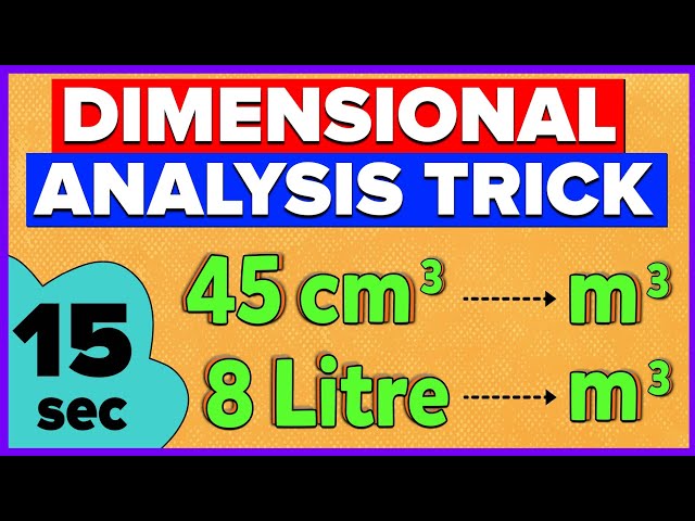 Dimensional Analysis | Easy Trick
