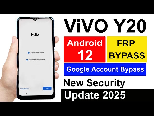 Vivo Y20 Frp Bypass Android 12 "New Update 2025'' Vivo Y20 (V2043-V2029) Google Account Bypass |
