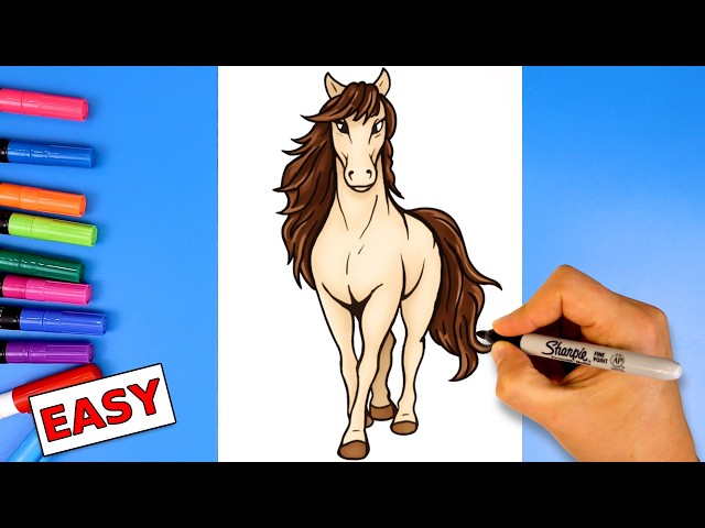 How to Draw a Realistic Horse Easy | Step by Step Drawing Tutorial