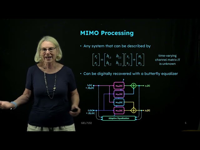 Lecture 7.5: Multiple-Input, Multiple-Output (MIMO) Signal Processing