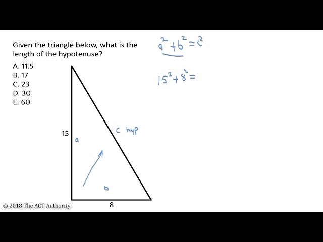 ACT Math - Basic Pythagorean Theorem