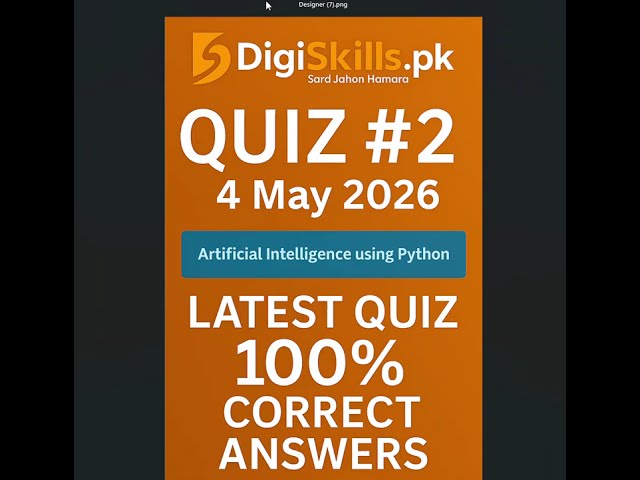 AI Using Python Quiz # 2  DigiSkills | 100% Solution #aivideo  #learnpython #coding #education