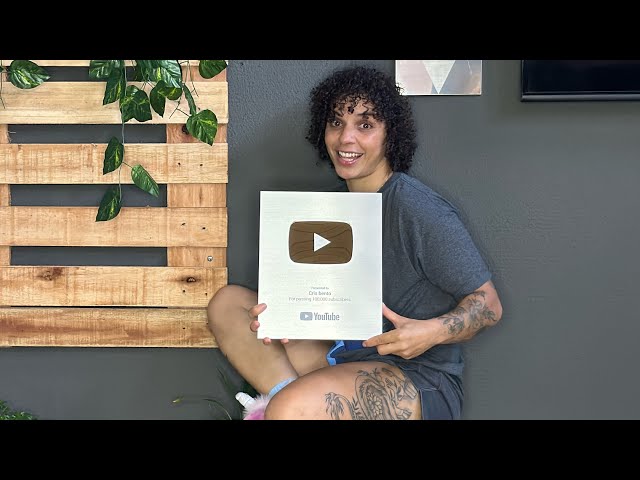 Finalmente chegou a minha placa do YouTube!