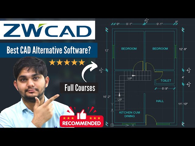 Introduction to ZWCAD | Best CAD Alternative | Making House plan of 20'x30'