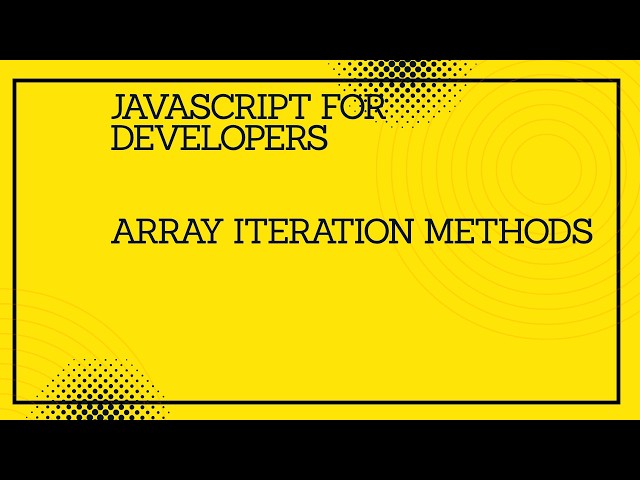 JavaScript for developers || Array Iteration Methods  #javascript #tutorial #codingtutorial