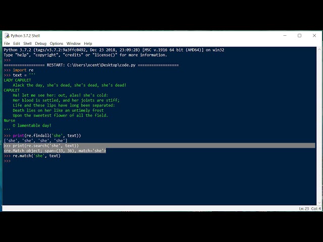 Python Regular Expression Methods - An Overview By Example