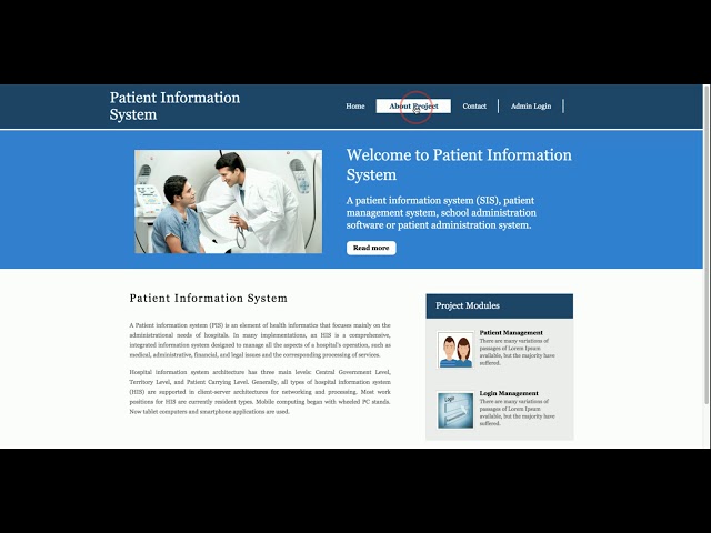 Patient Information System | Python Django Project Tutorial